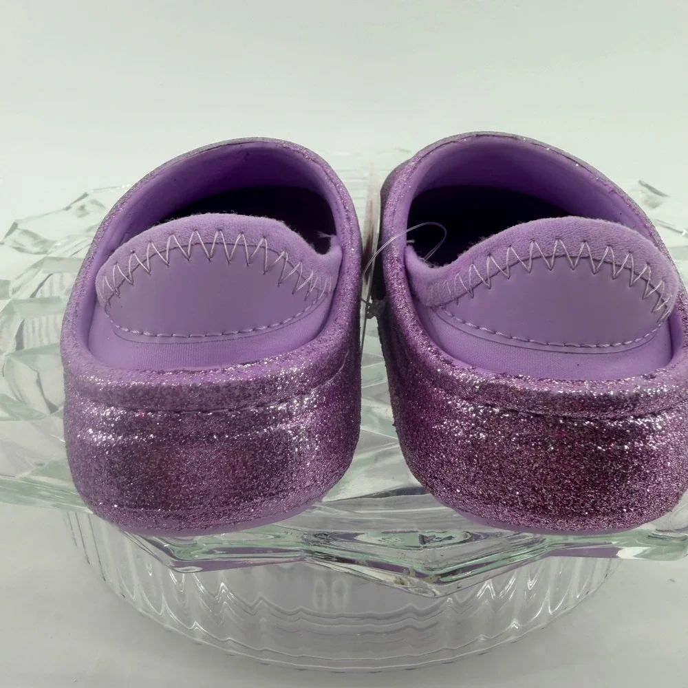 Cat & Jack Rowan Toddler Girls Purple Glitter Slip On Clog Shoes Size 5 NEW